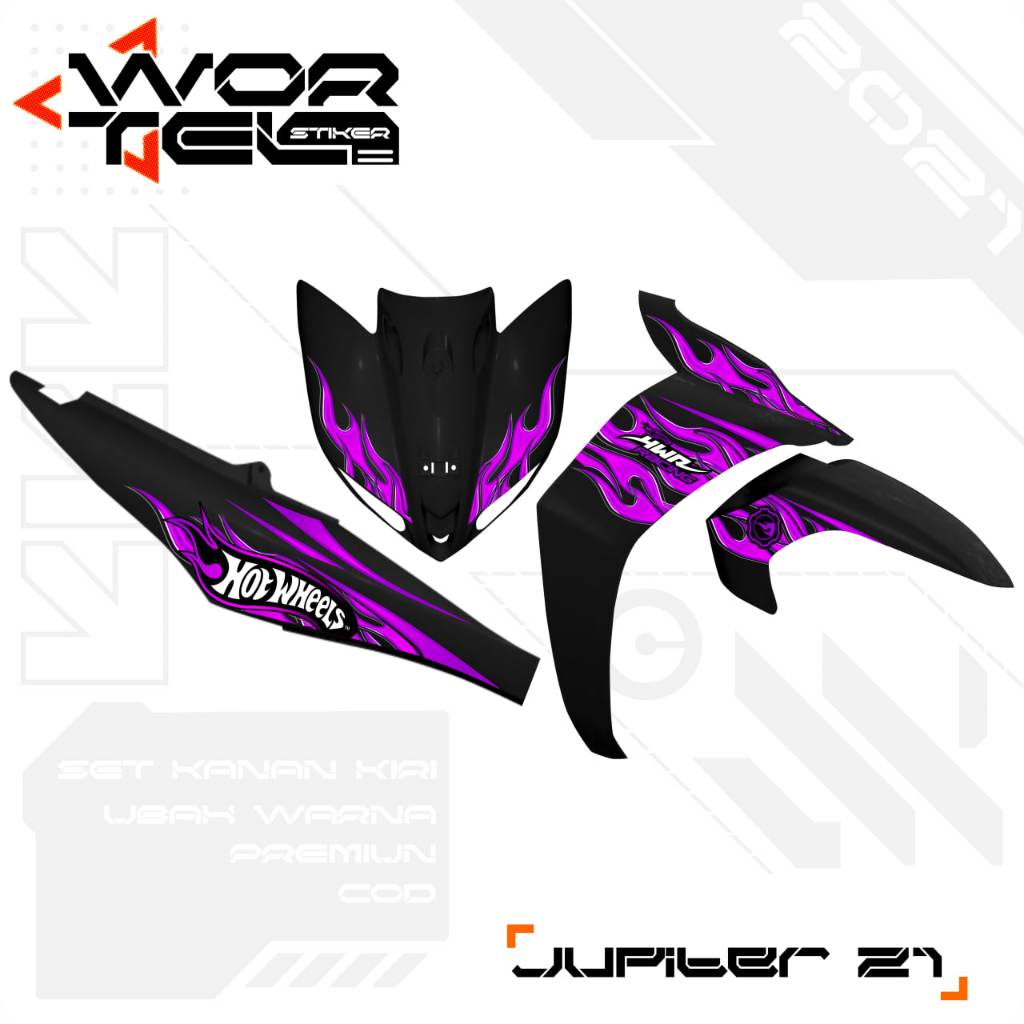 Jupiter Z1 Striping-สติ๊กเกอร์ใส Jupiter Z1 HotWheels Vol 2 (ตัด)