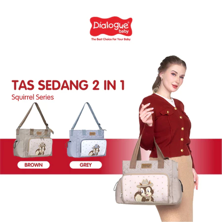DIALOGUE BABY Medium BABY Gear Bag 2IN1 Squirrel Series DGT7337
