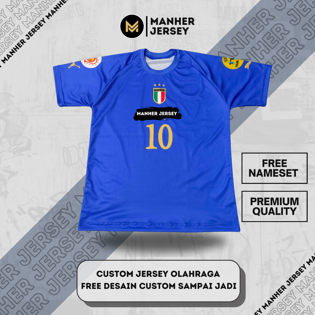 ITALY JERSEY 2004 FULL PRINTING