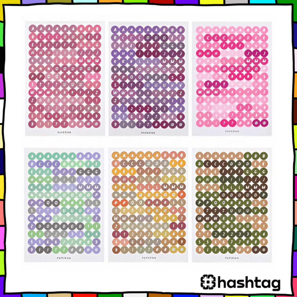 ️Tokobig ALPHABET STICKERS LETTERS และ NUMBERS DECORTATION ต่อแผ่น Y3440