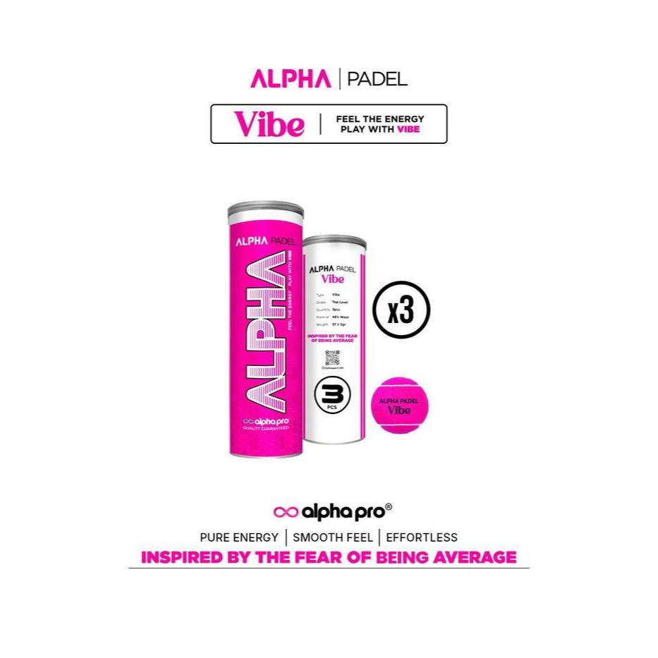 Padel Ball ALPHA - PRO / COMFORT / VIBE มี 3 Padelballs Padel Balls ORIGINAL 100% INTERNATIONAL STAN