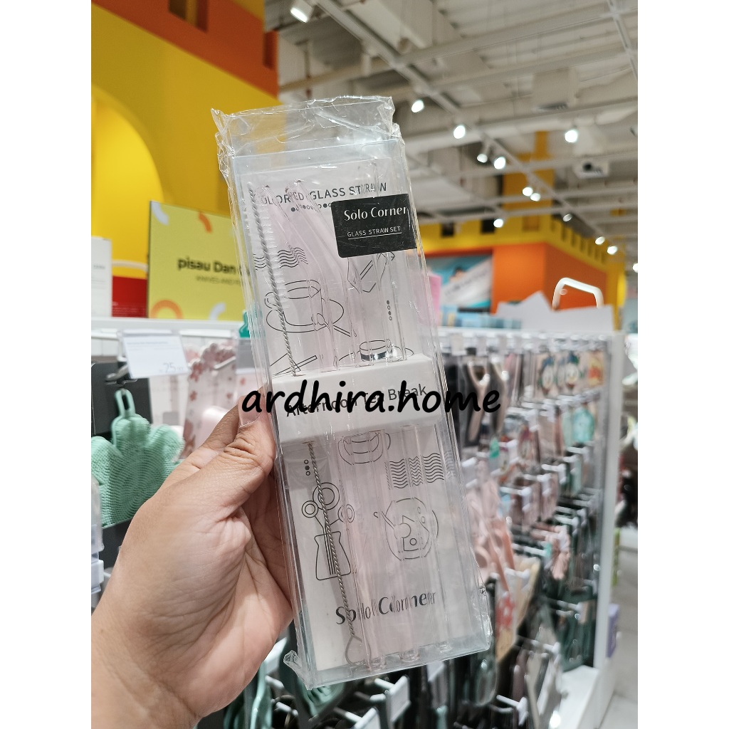 Solo Corner Oh Some Glass Straw Set หลอดแก้วและแปรง