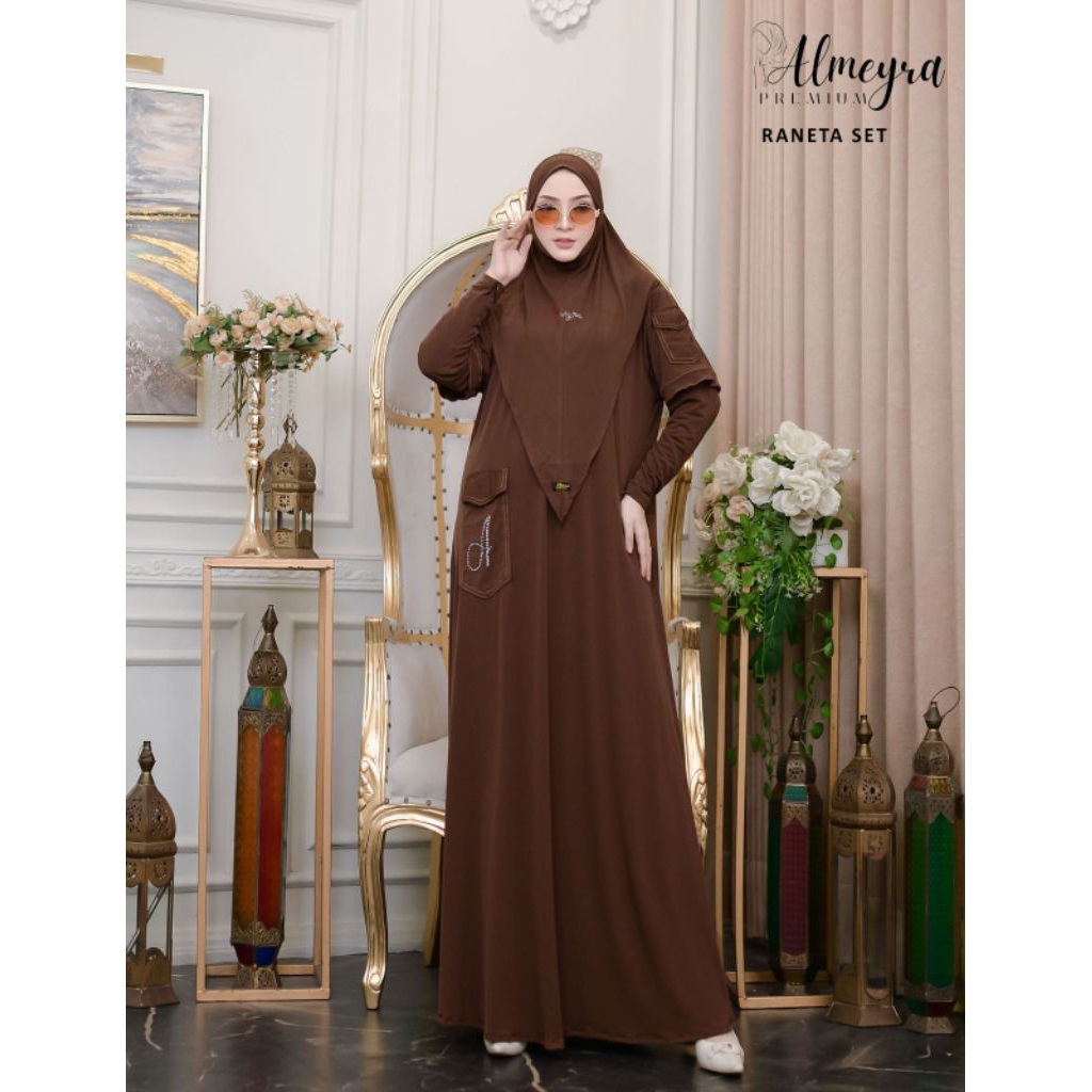 สวย Syari Gamis Renata Set By Almeyra Premium / Modern Syari Gamis / ล่าสุด Syari Gamis / หรูหรา Sya