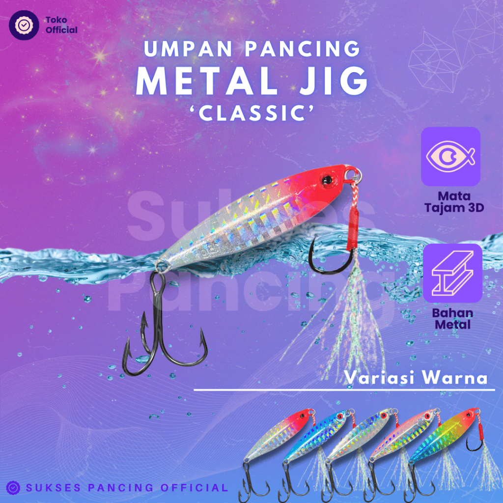 โลหะจิ๊กเหยื่อตกปลา 7g/10g/15g/20g Hook Jig Assist Hook Micro Jig Spoon Fishing Lure Fishing Hook CL