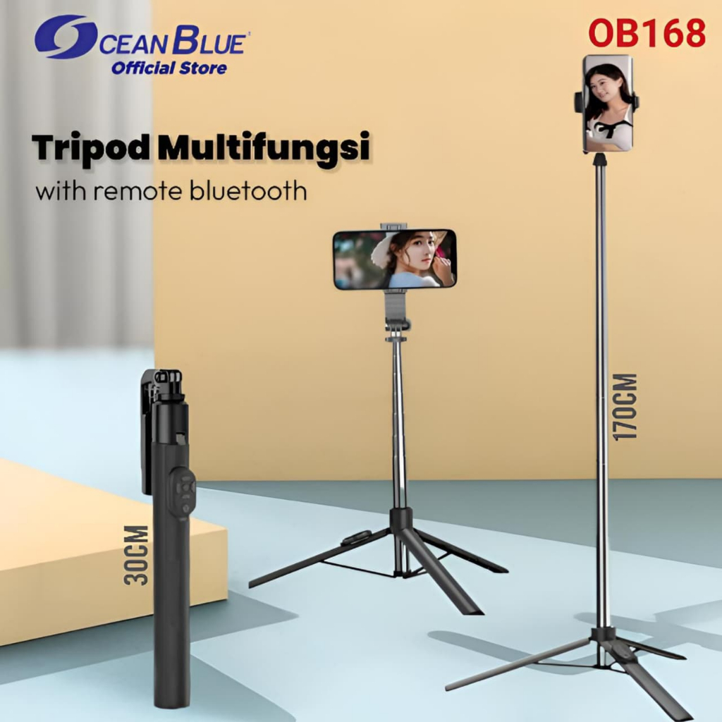 OCEANBLUE แหนบขาตั้งกล้องรีโมทที่วางเซลฟี่ Hp OB168 170 ซม. ตัวสร้างเนื้อหา