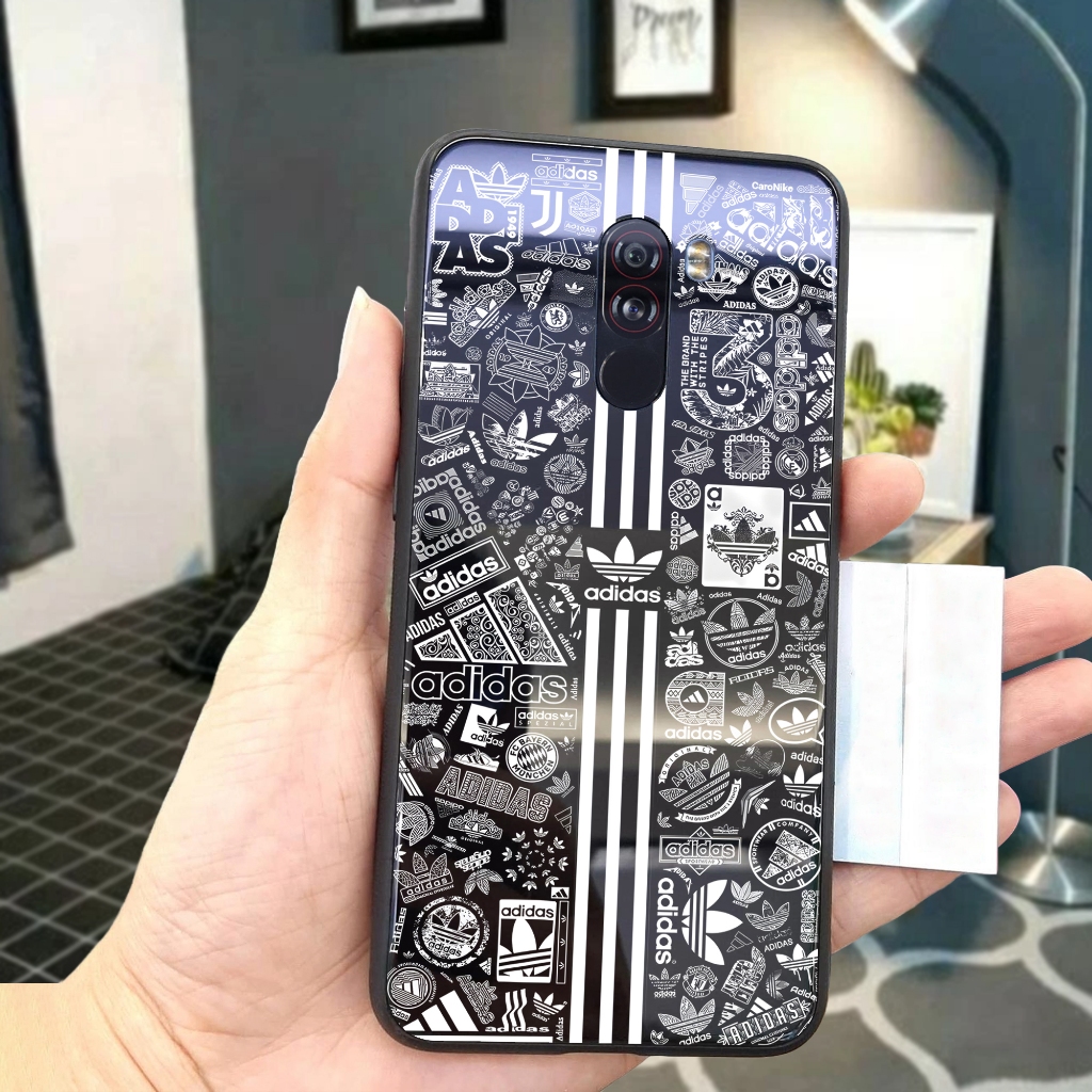 เคส Poco F1 ล่าสุด ADIDAS Motif Pocophone F1 Case Softcase Hp เคสซิลิโคนเคลือบเงา