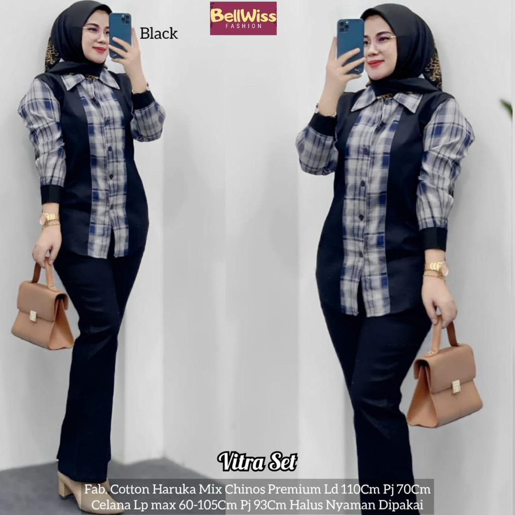 NO CANCEL• Vitra Set by Bellwiss• Cutbray Pants Set