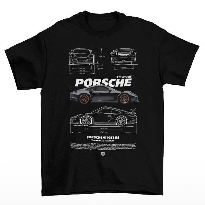 เสื้อยืด Tomoshinc Automotive Series - Porsche 911 Black