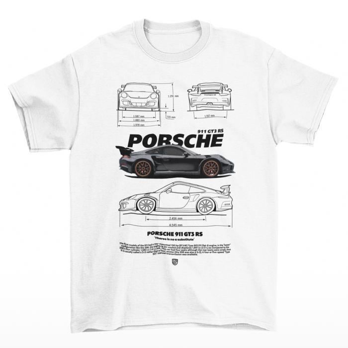เสื้อยืด Tomoshinc Automotive Series - Porsche 911 สีขาว