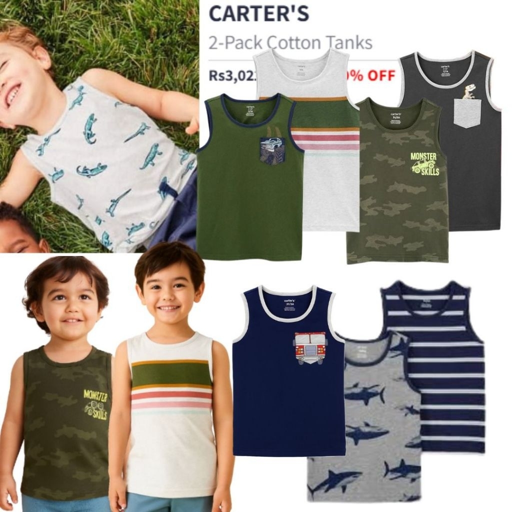 HEYKIDDY - เสื้อกล้าม MONSTER CTR สําหรับเด็กผู้ชาย 3m-12t