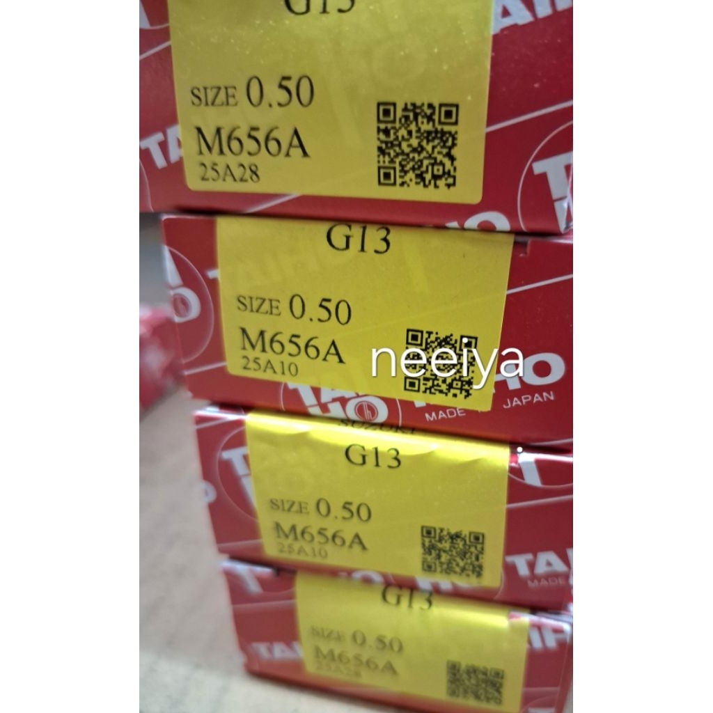 METAL SAT MAIN BEARING SUZUKI AMENITY G13 [ M656 ] ALL SIZE: STD, 025, 050, 075, 100 ORIGINAL TAIHO 