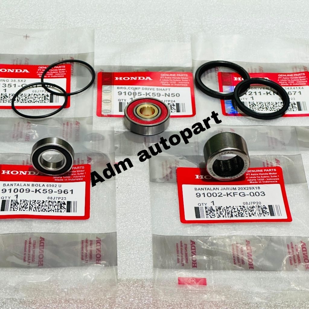 แบริ่ง Pully K59 + แบริ่งเข็ม KFG + แบริ่ง CVT K59 + Sil biggy KN7 Vario 150 led เก่า Vario 150 ใหม่