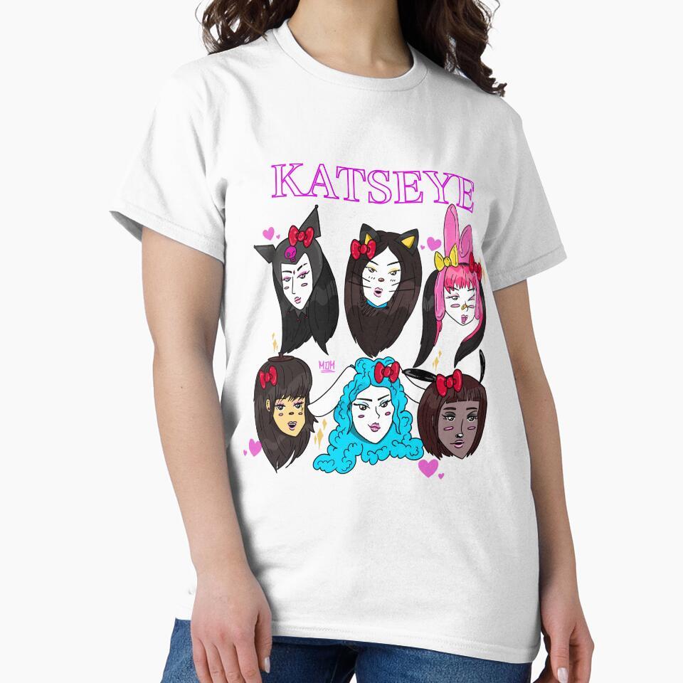 KATSEYE FANART By Marcieom Oversize T-Shirt เสื้อยืดคอกลม Unisex ไม่ซ้ําใคร สร้างสรรค์ ทันสมัย และเท