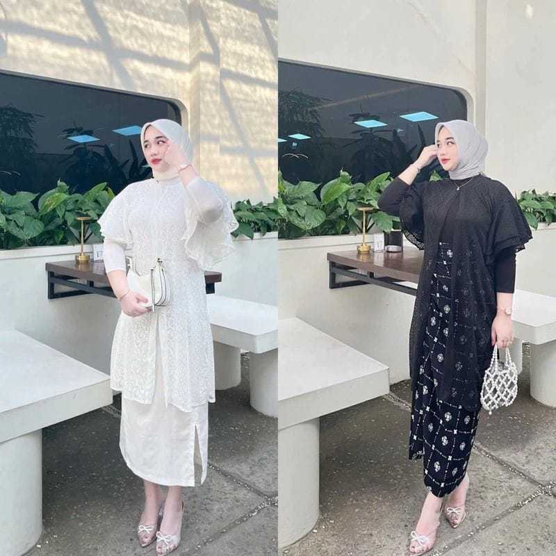 MALLIKA SETROK OUTER BROCADE PREMIUM/OUTER BROCADE RUFFLE SLEEVE EID 2025