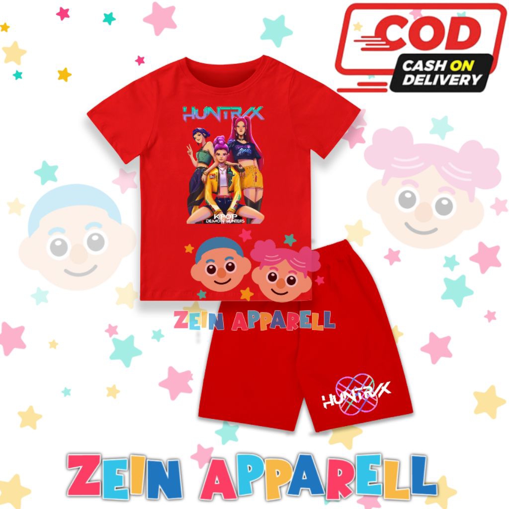 ชุดเสื้อยืดสําหรับเด็ก Demon Hunter Kpop / ชุดเสื้อผ้าเด็ก Demon Hunter Kpop