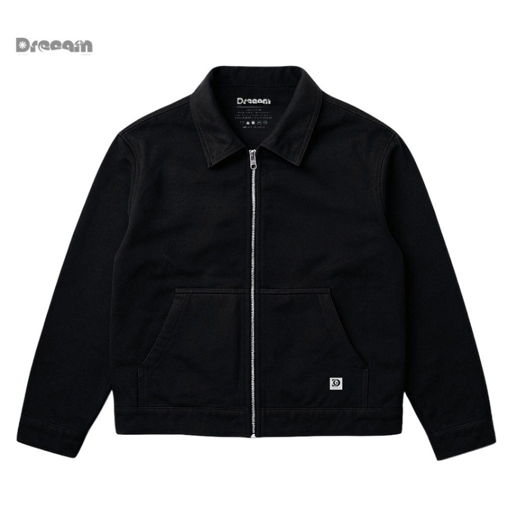 Dreeam - Work Jacket Boxy - Basic - Black V1 Unisex Work Jacket