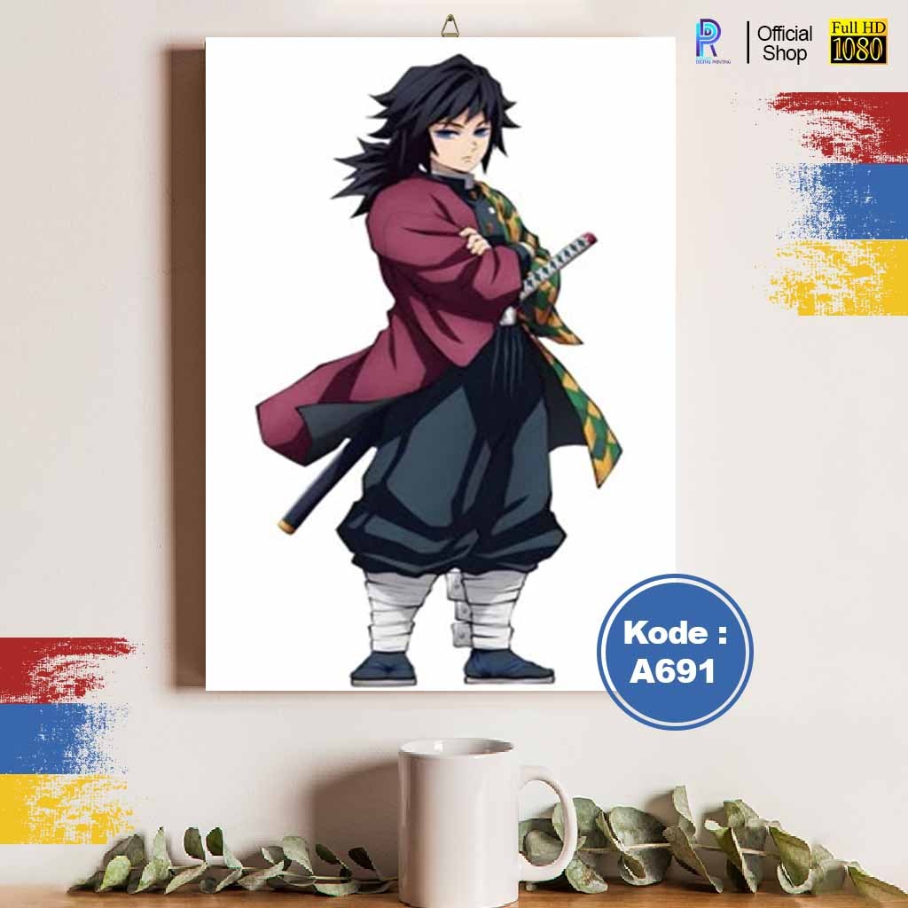 ไม้ตกแต่งผนัง DEMON SLAYER โปสเตอร์ DEMON SLAYER ที่ไม่ซ้ํากัน Wall Decor สําหรับ Room & ห้องนั่งเล่