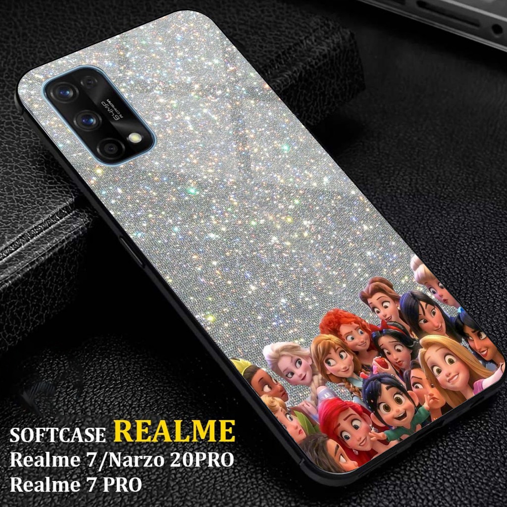 HP Realme 7 Auto Case Motif [DISNYE PRINCESS] เคส Realme 7 ล่าสุด เคสโทรศัพท์ Softcase Glossy Hardca