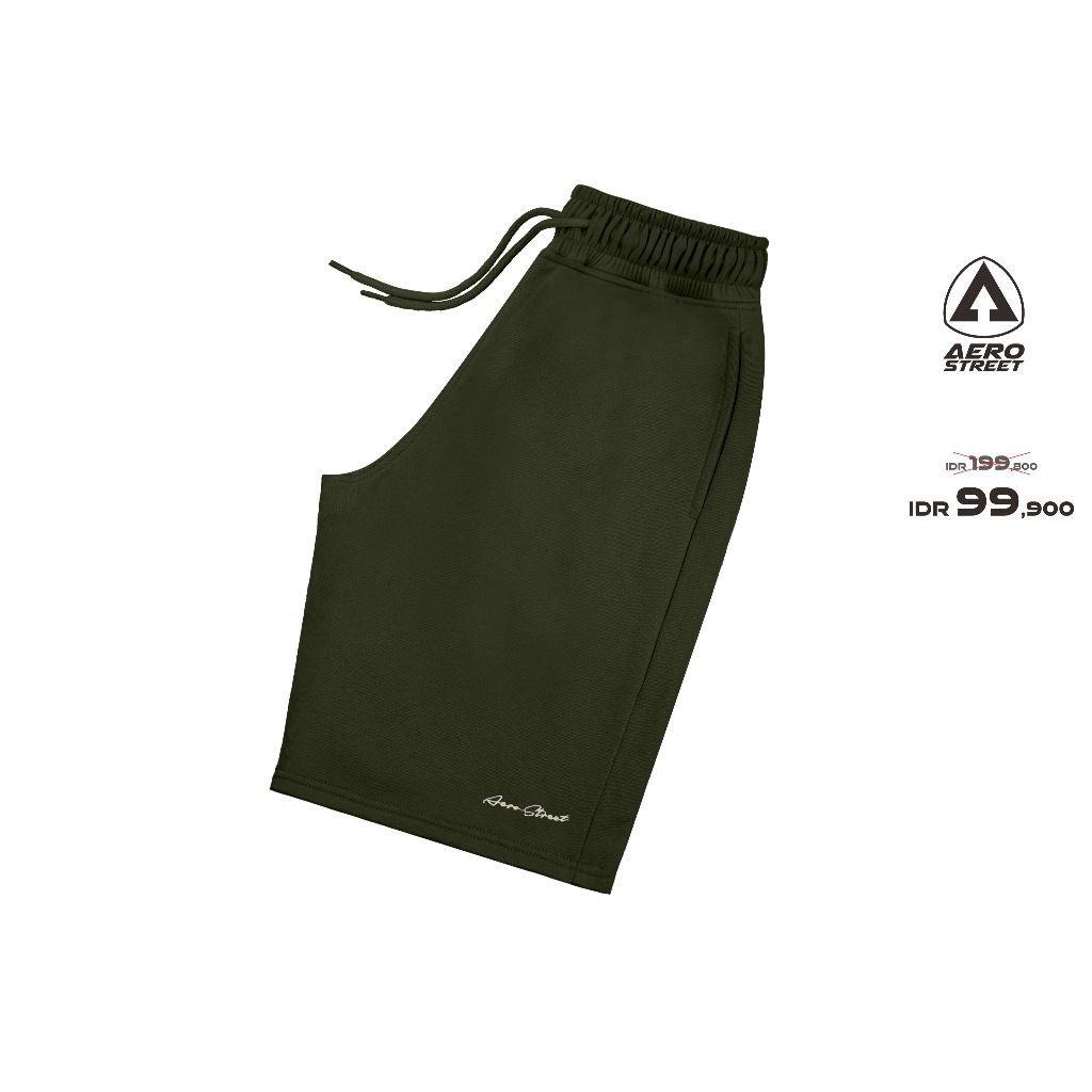 HIJAU Aerostreet Jogger Shorts Madava Army Green Jogger Pants EBAAA