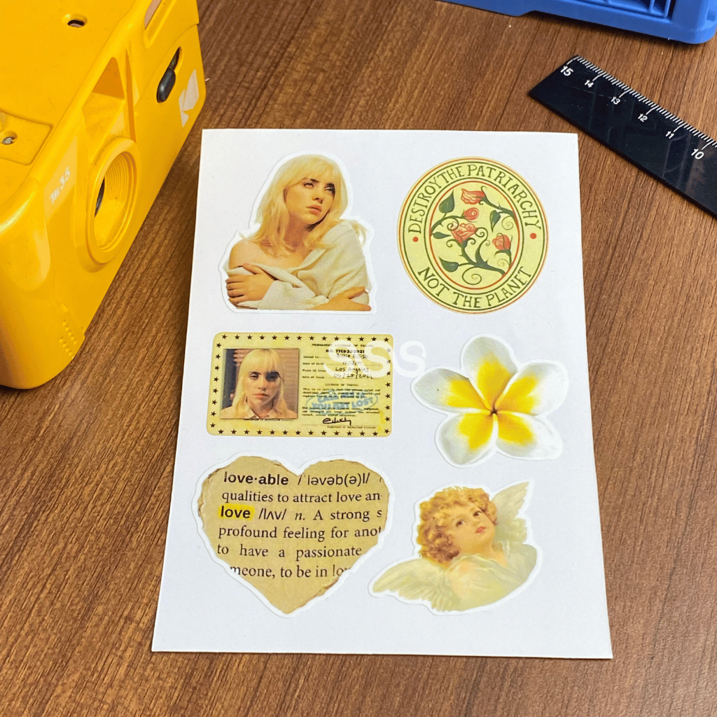 สติ๊กเกอร์ BILLIE / สติ๊กเกอร์ AESTHETIC / สติ๊กเกอร์ MACBOOK / สติ๊กเกอร์วันอาทิตย์ STUFF