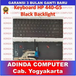 HP Probook 440-G5 440 G5 430-G5 430 445-G5 445 G5 คีย์บอร์ดแบ็คไลท์สีดํา