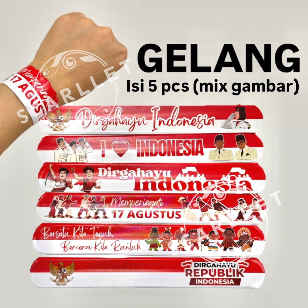 MERAH [CONTENDTS 5 ชิ้น] สีแดงและสีขาว BRACELET 17 AUGUST BRACELET INDONESIAN INDEPENDENCE COMPETITI