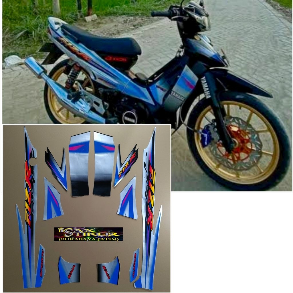 Original Yamaha F1ZR สีดําเงิน Striping 2003 2004
