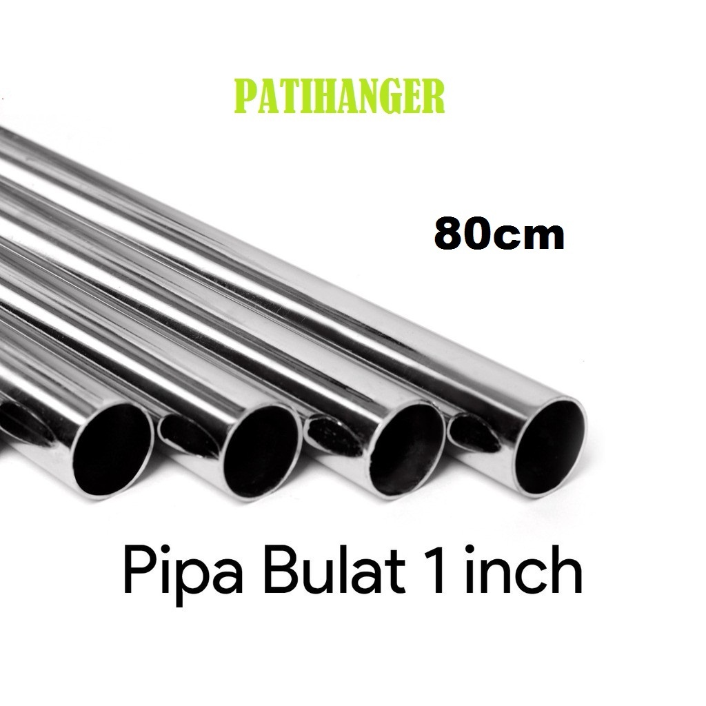 GANTUNGAN ROUND PIPE 80 ซม.โครเมี่ยม 1" incl ไม้แขวนเสื้อจอแสดงผล