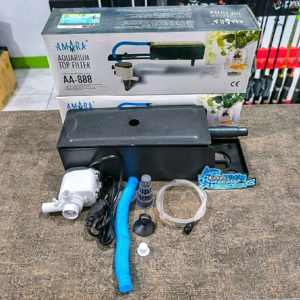 MESIN AMARA AA 888 TOP AQUARIUM FILTER 1, ชุดสมบูรณ์ (กล่องท้ายรถ + เครื่องพ่นสารเคมี + ท่อ)