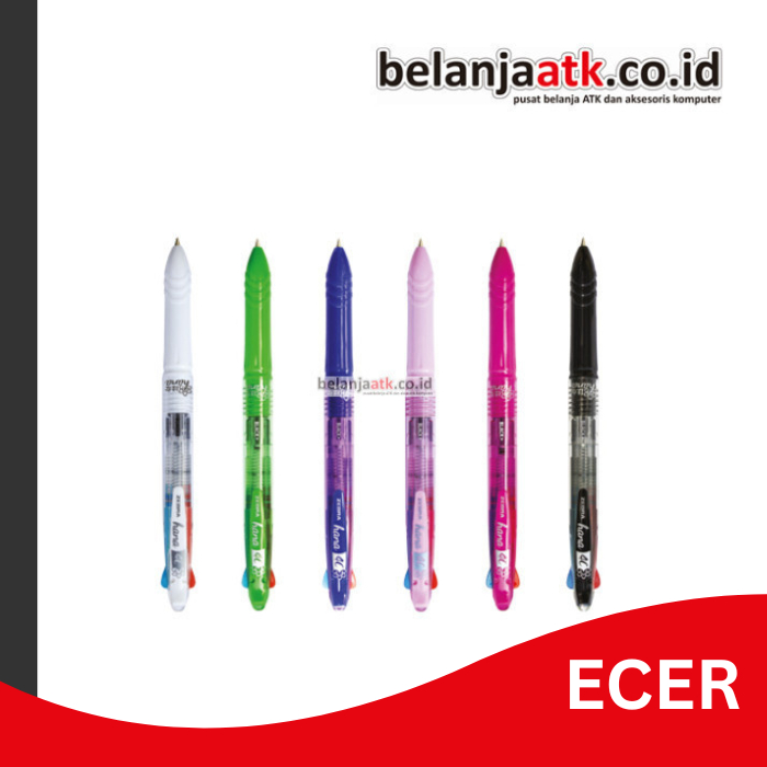 [RETAIL] ปากกาลูกลื่น Zebra Hana 4C 0.7 mm (สี่สี)