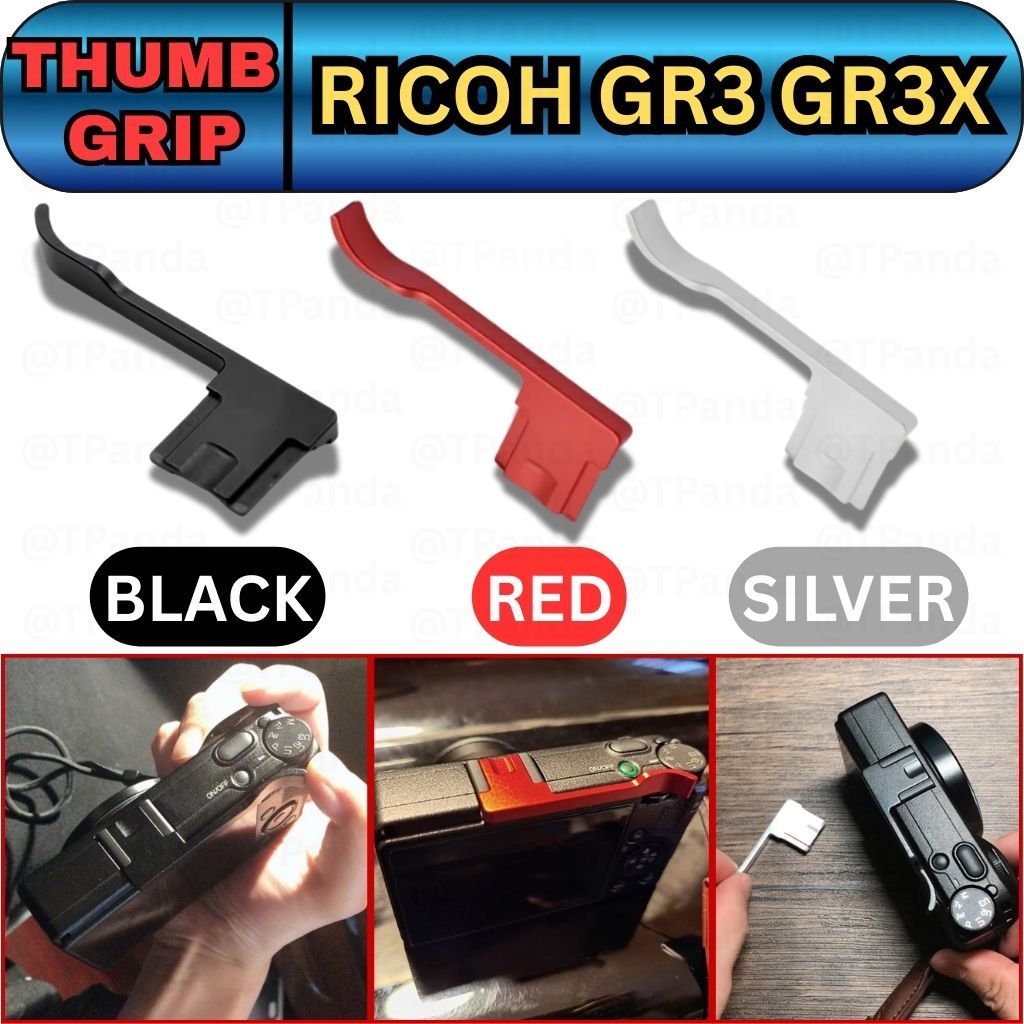 โลหะ THUMB GRIP กล้อง RICOH GRIII GRIIIX Mark 3 นิ้ว Handle Rest กล้อง GR3 GR3X GR III GR IIIX