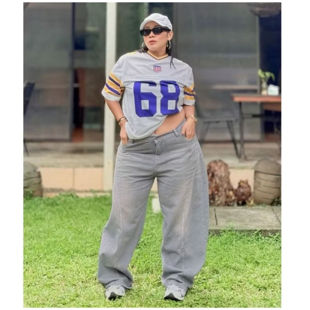 BARREL Jeans Baggy Curve Jeans Highwaist Big Size 27-42 (Unisex)