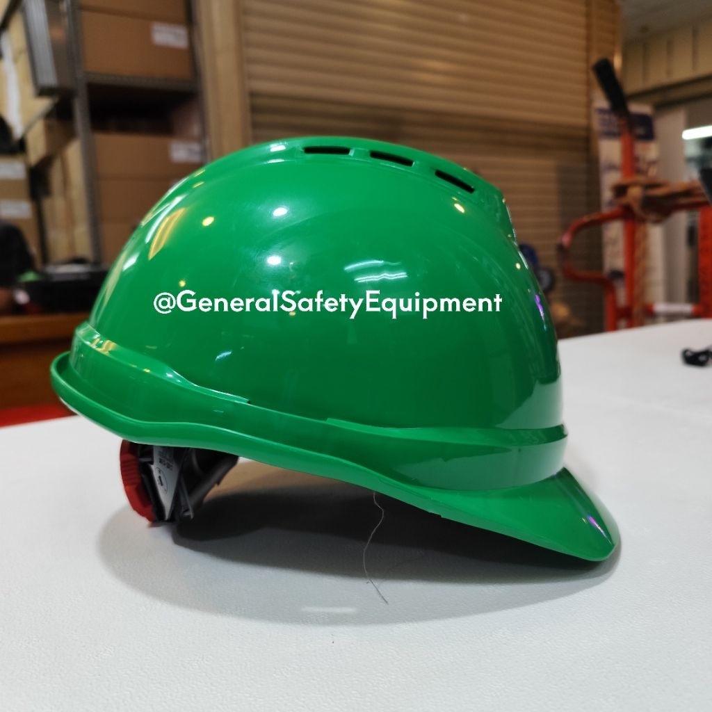 หมวกนิรภัย HIJAU LOKAL Msa สีเขียวระบายอากาศ / หมวกนิรภัย Msa ท้องถิ่น / หมวกกันน็อค SNI ระบายอากาศ 