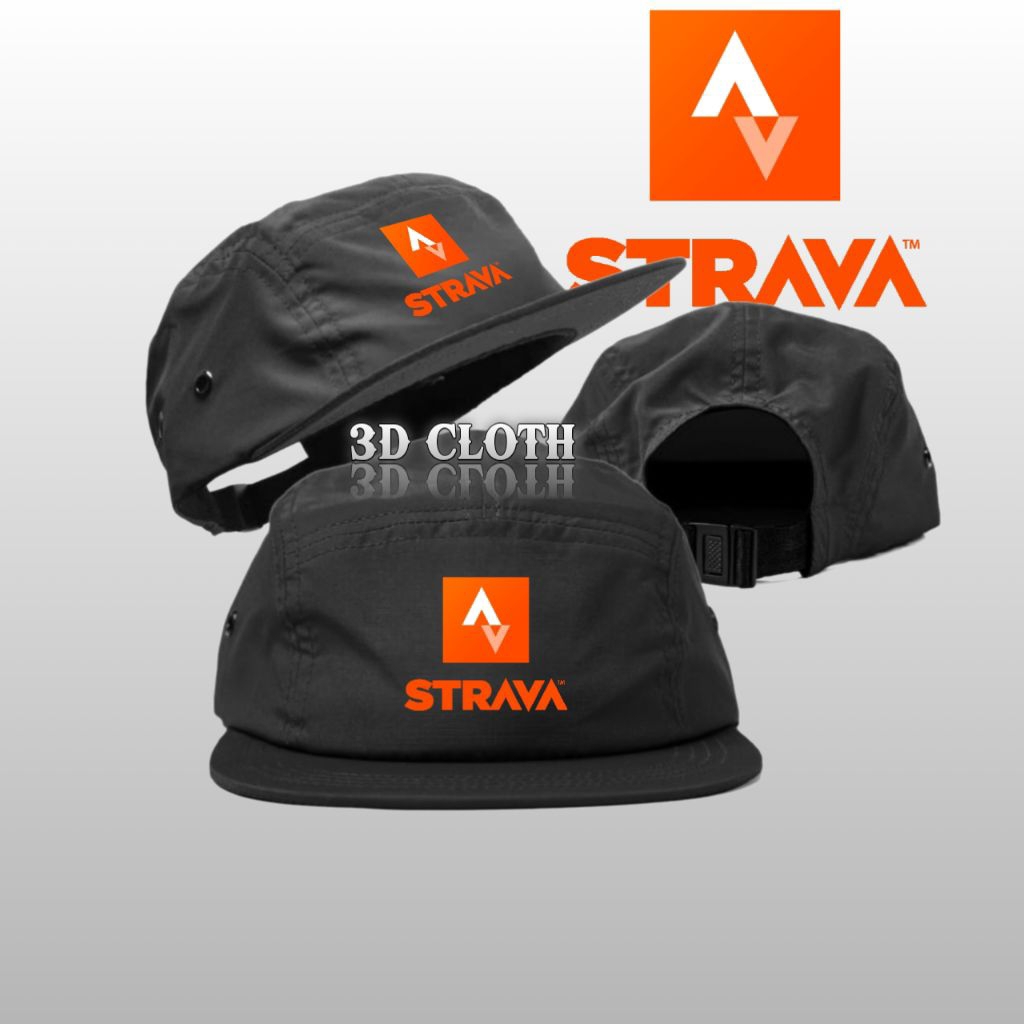 Strava Sporty 5 Panel Caps/Five Panel Caps/5 แผงหมวกวิ่งสําหรับผู้ชายและผู้หญิง