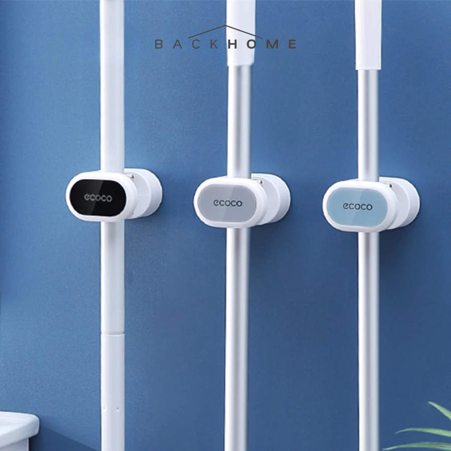 GANTUNGAN ECOCO ที่ยึดไม้ถูพื้น - ที่แขวนติดผนังสําหรับไม้กวาด ไม้ถูพื้น ร่ม แท่งตรง