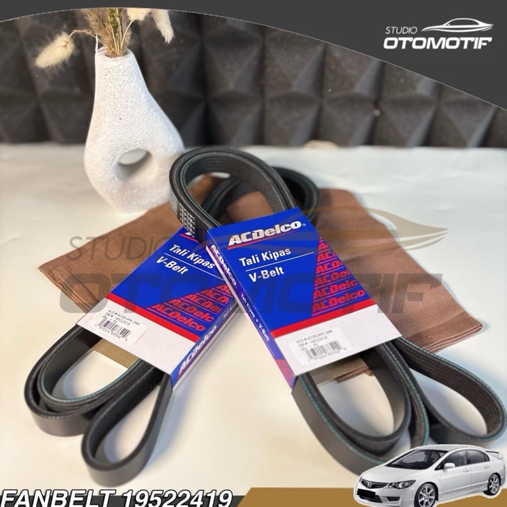 Fanbelt ไดชาร์จ AC Power Steering CIVIC FD1 1800cc GEN8 2006-2011 ADEELCO 2419 พัดลมเข็มขัด Vbelt รถ