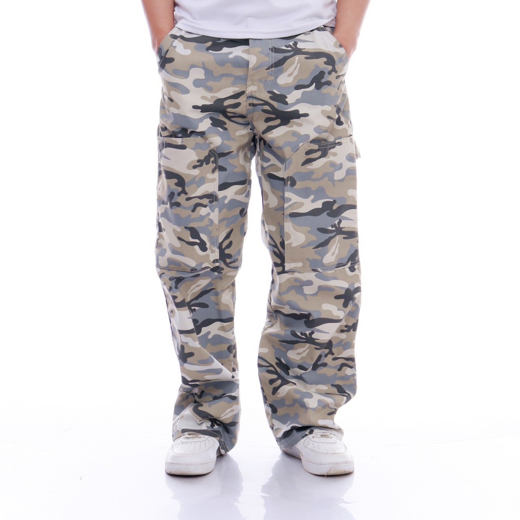 KATUN YeinaSza Carpenter Camo กางเกงคาร์โก้ยาว Camouflage Baggy Pants Camo Cotton Twill