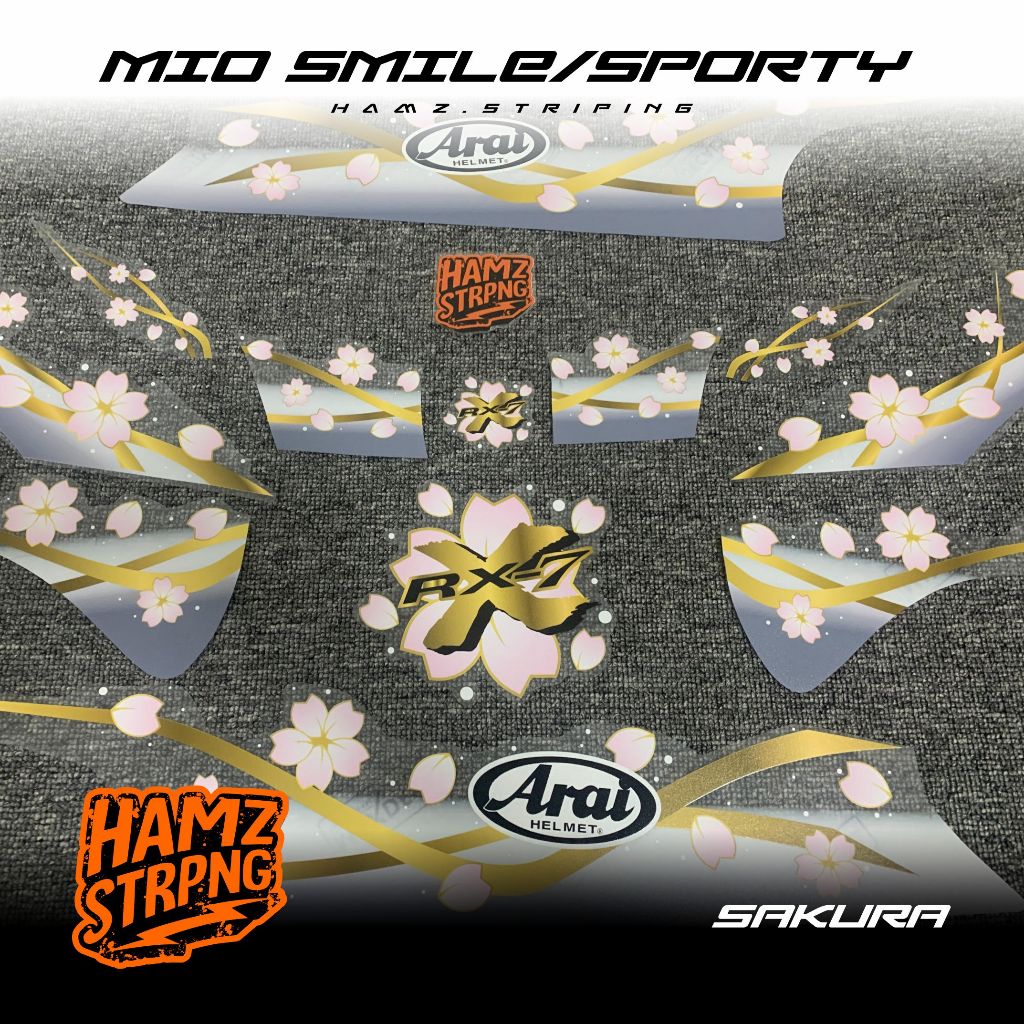 แถบใส Mio Sporty Sakura Arai VZ Ram Livery