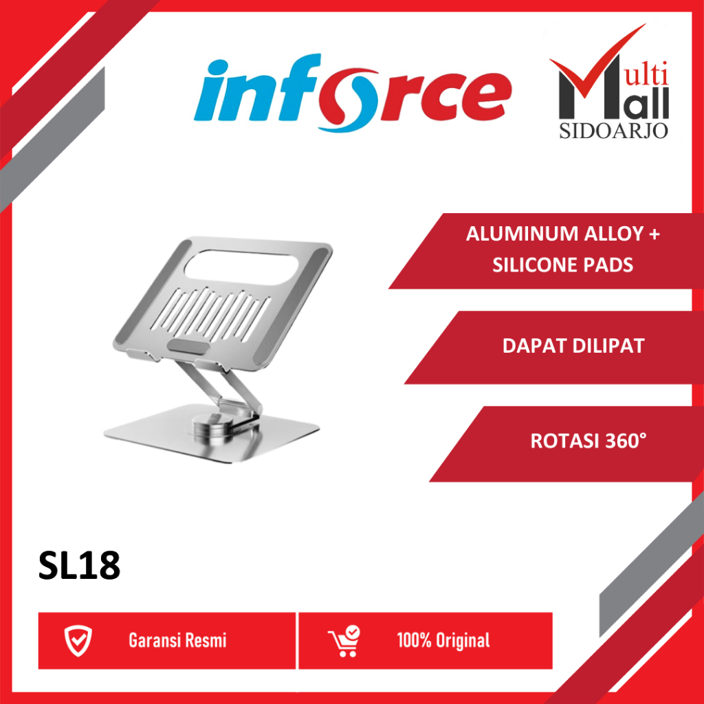 Inforce หมุนขาตั้งแล็ปท็อป SL18 360 องศาขาตั้งแล็ปท็อป 360 องศา 360 องศาที่วางขาตั้งแท็บเล็ต