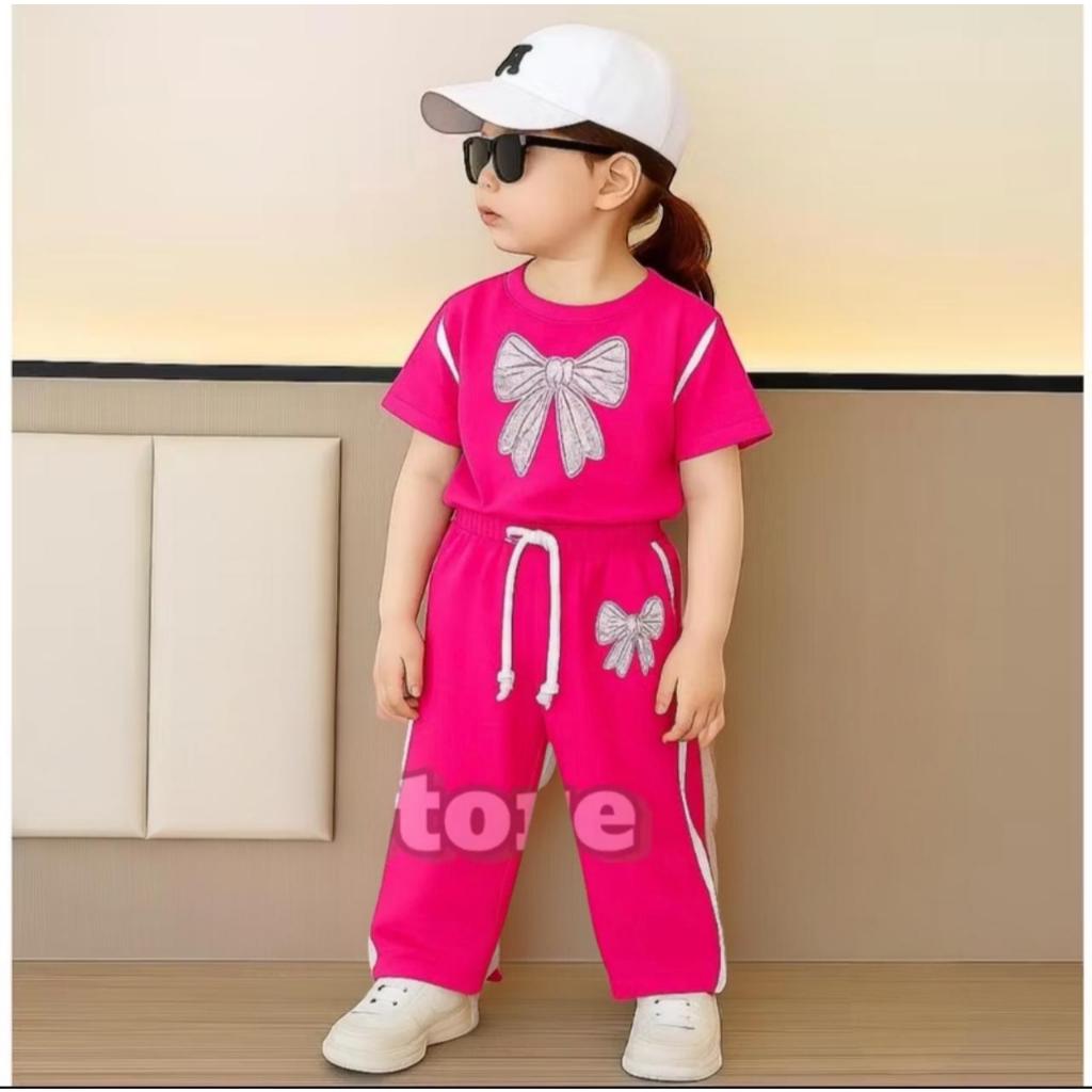 เสื้อผ้าเด็กผู้หญิงชุดยอดนิยมพร้อม RIBBON MOTIF สําหรับ AGES 1-10 ปี