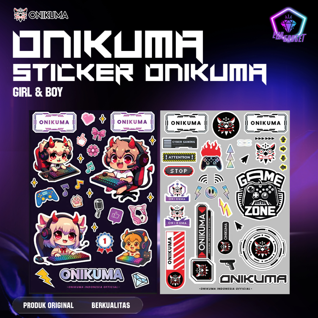 ONIKUMA HYPEBEAST AESTHETHIC สติ๊กเกอร์กันน้ํา PACK FOR LAPTOP, HEADPHONES, TWS, HELMET, MOTORCYCLE,