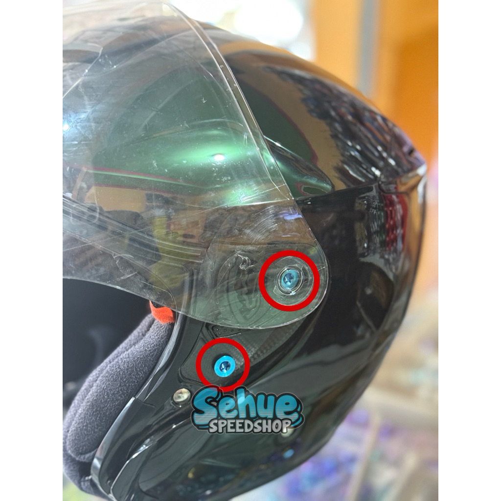 น๊อตไทเทเนียมหมวกกันน็อคหมึก Kyt (2 ชิ้น) ฟรีคําขอสี