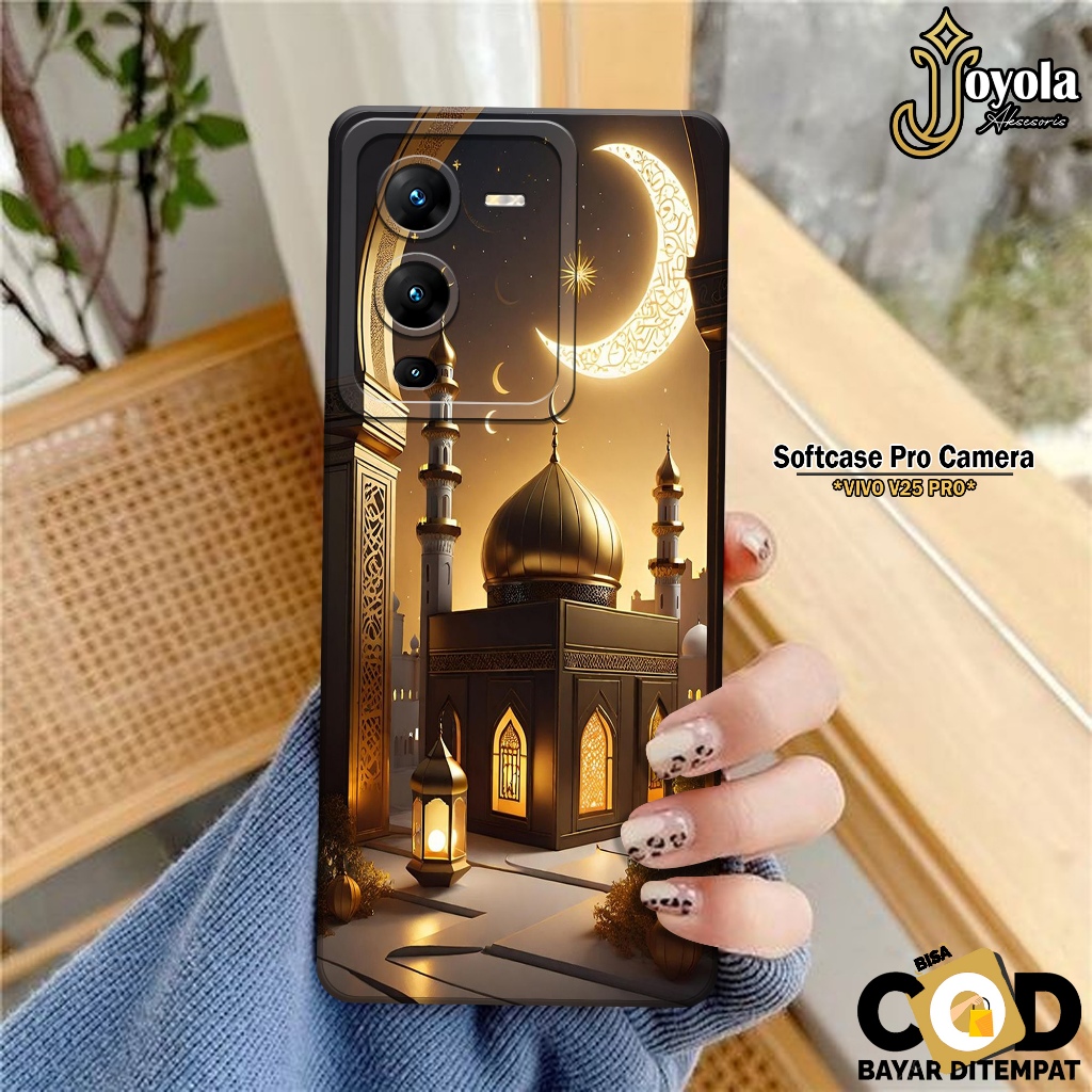 เคส HP Vivo V25 Pro - เคสมัสยิดแฟชั่น - ซิลิโคนกล้อง Pro - Vivo V25 Pro Softcase - เคส Vivo V25 Pro 