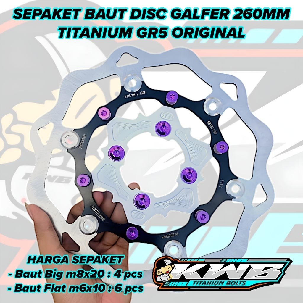 Galfer Titanium Disc Bolt Package original Galfer Titanium Disc Bolt gr5