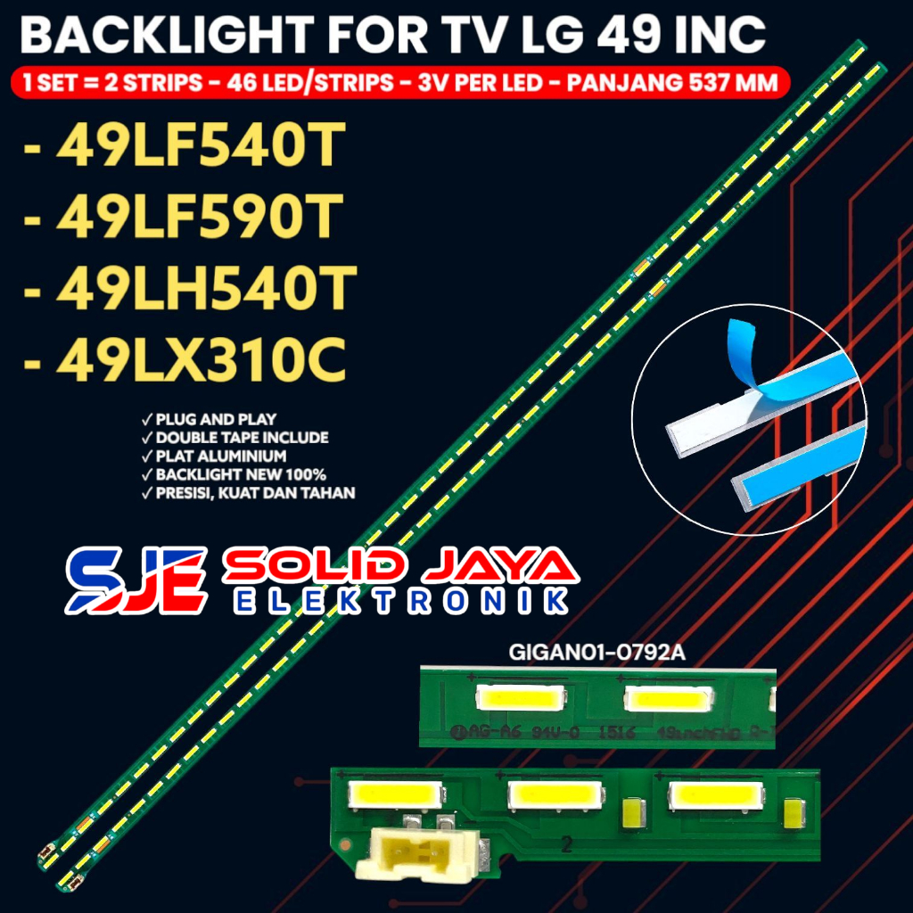 LG LED TV BACKLIGHT 49 นิ้ว 49LF540T 49LF590T 49LX310 49LH540T 49LF540 49LF590 49LX310 49LH540 โคมไฟ