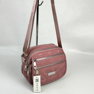 Tas Selempang Wanita Banyak Ruang Bahan Nilon Anti Air Motif Bordir Style Elegan