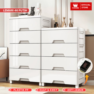 YAWANG Indonesia Lemari Pakaian Plastik Premium Serbaguna Wardrobe Cabinet 3 4 5 6 Susun Lemari Plastik Jumbo Multifungsional Lemari Laci Drawer Minimalis