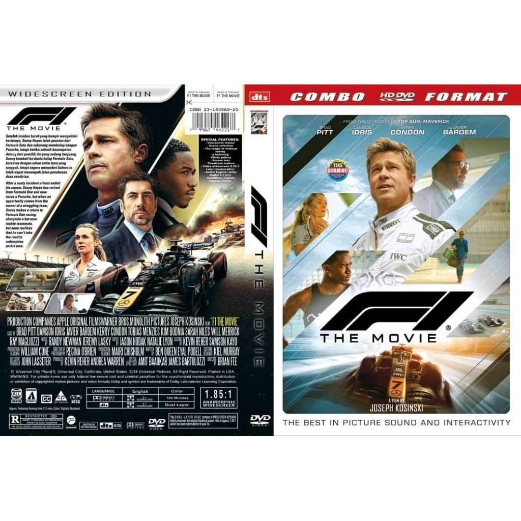 ดีวีดีใหม่ล่าสุด f1 the Movie 2025