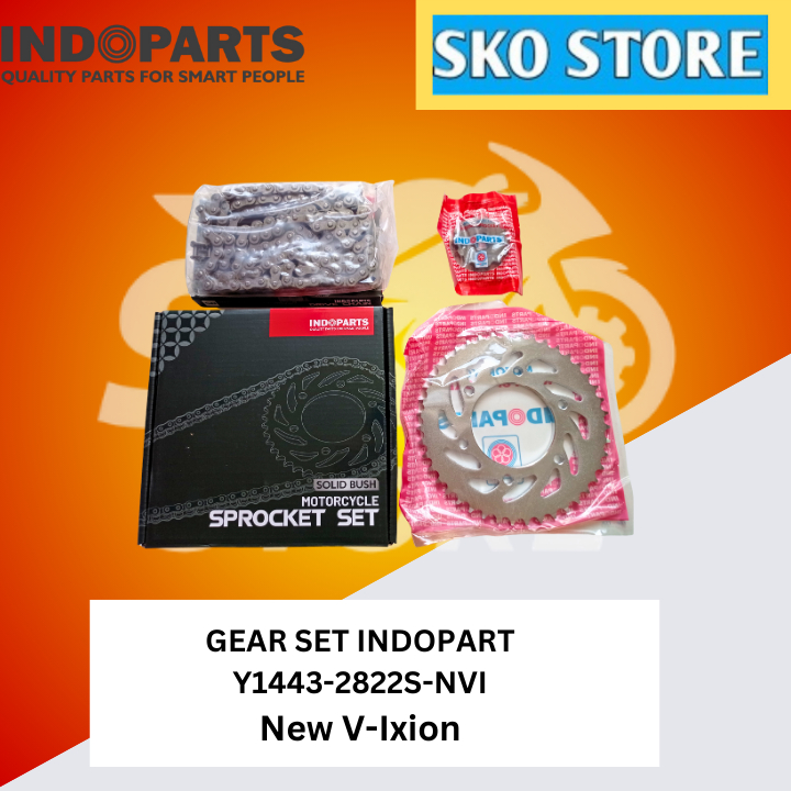 ชุดเกียร์ CHAIN KIT (SOLID BUSH) INDOPART Y1443-2822S-NVI New V-Ixion V-Ixion ORIGINAL