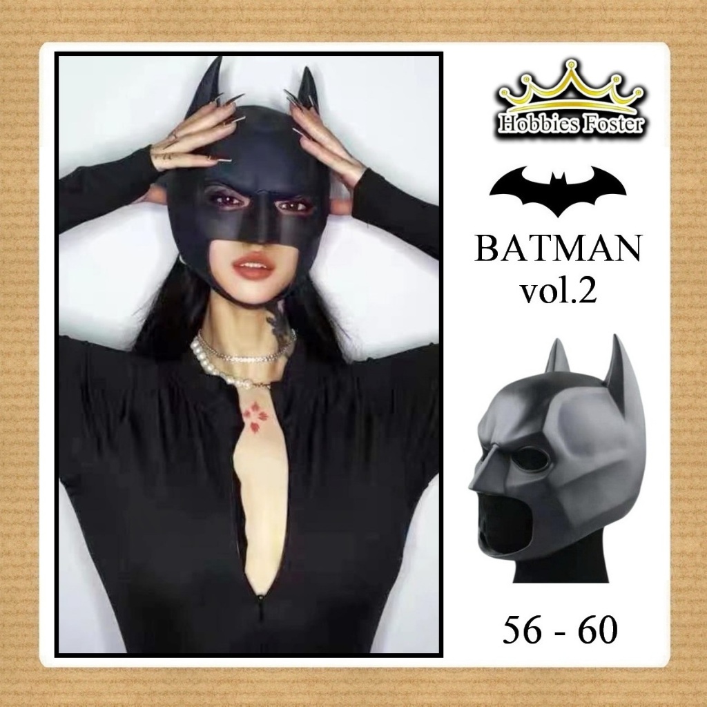 หน้ากากคอสตูมคอสเพลย์ HBF SUPER HERO - BATMAN Vol 2 - Black Halloween Night Birthday Party Accessori